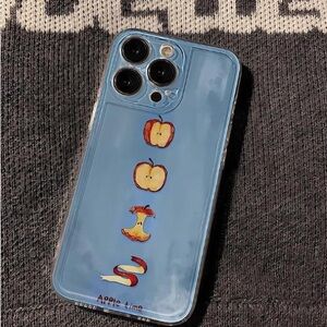 Apple Time Blue Phone Case